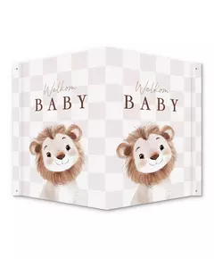 Raambord Welkom Baby Leeuw – Geboorteaankondiging