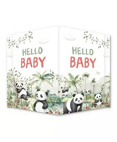 Raambord Hello Baby Panda – Geboorteaankondiging