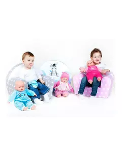 Kinderstoel - Grijs met Witte Stippen - Comfortabel