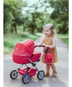 2-in-1 Poppenwagen met accessoires en verstelbare greep