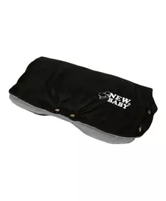 Fleece handmuff - Zwart/lichtgrijs - Warmtebescherming