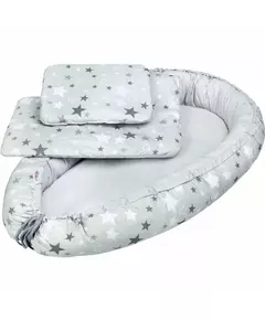 Luxe Babynestje - Wit en Grijs Sterren - Essentials