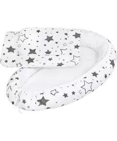 Luxe Babynestje Sterrenpatroon Grijs met Dekentje