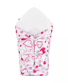 Wikkeldeken - Baby Pink Hearts - Katoen