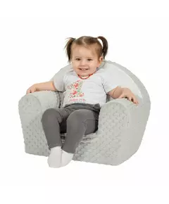 Kinderfauteuil - Grijs Minky - Vrolijke Vos