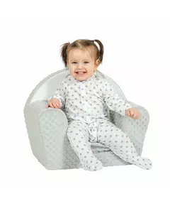 Kinderfauteuil - Grijs Minky - Vrolijke Vos