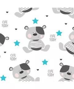 Flanellen luiervoldoek - Waterproof - Teddybeerpatroon
