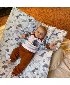 Babydeken en Kussen voor Kinderwagen - Grijs - 2-delig