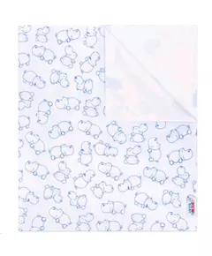 Flanellen Verschoonmat - Waterproof Nijlpaard Design