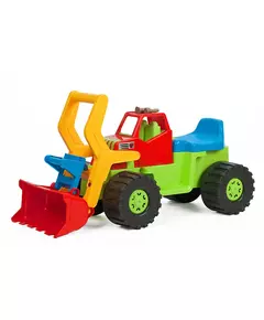 Loopauto graafmachine - groene speelgoedtractor 74 cm