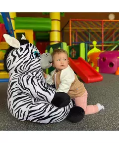 Zitzak Pluche Zebra voor Kinderen - Comfortabel