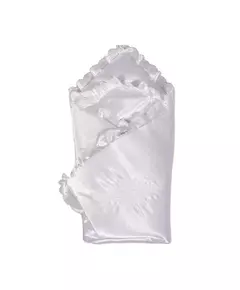 Wikkeldeken 80x80 cm - Satin met kant - Luxe babydeken