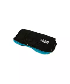 Handmuff Fleece Zwart/Turquoise - Kinderwagen Accessoire
