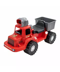 Loopauto brandweerwagen met bellenblaas 70 cm rood