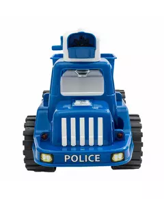 Politie loopauto met bellenblaas - 70 cm blauw