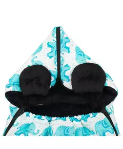Winter voetenzak buggy - Blauw met capuchon & fleece