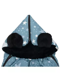 Voetenzak Blauw - Universele fleece met capuchon