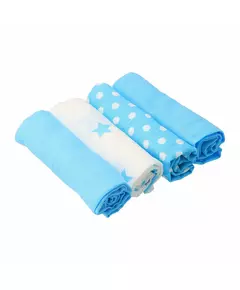 Luiers - 100% Katoen - 70 x 70 cm - Turquoise - 4 Stuks