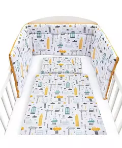 3-delige Beddenset 90x120 cm - City Mustard