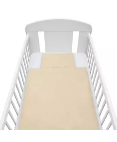 Babybed met dekbedset - 90/120 cm - Wit - Lichtbruin