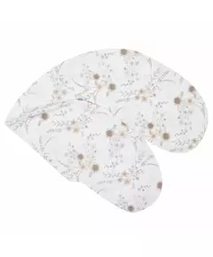 Voedingskussenhoes - Bloemenprint Wit van Zacht Katoen