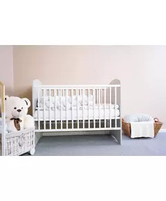Kinderbed - Wit-grijs - Veilig elegant ontwerp - Modern