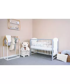Klassiek Wit-Grijs Kinderbed - Baby Meubels