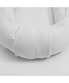 Babynestje Wit - Zacht Mousseline Wieginzet - Ademend