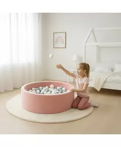 Droge Ballenbak voor Kinderen - Roze met Speelballen