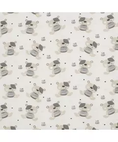 Babymatras 120x60 cm - Basic Foam met Teddyprint