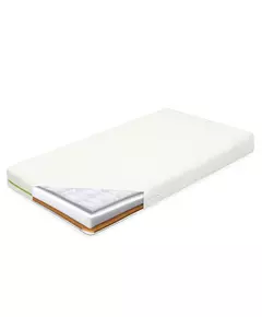 Kindermatras 120x60 cm van boekweit-schuim en kokos