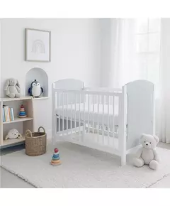 Ledikant Grijs - Babybed met schuif en Verstelbare Bodem