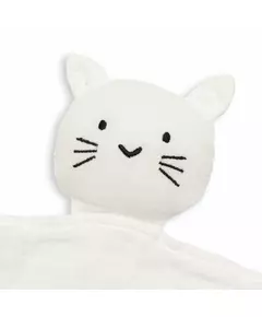 Knuffeldoek Kat - Wit - Muslin - Zacht Speelgoed