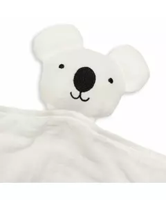 Witte knuffeldoek - Zacht met geborduurd gezicht