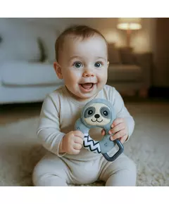 Rammelaar Luiaard - Pluche Bijtring - Babyspeelgoed