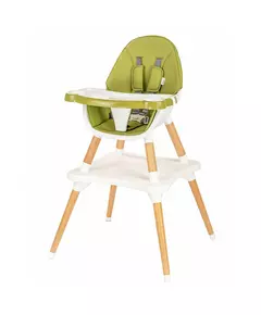 Hoge kinderstoel 3in1 - Groen - Opklapbaar & Veilig