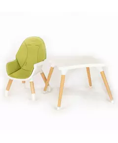 Hoge kinderstoel 3in1 - Groen - Opklapbaar & Veilig