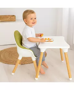 Hoge kinderstoel 3in1 - Groen - Opklapbaar & Veilig