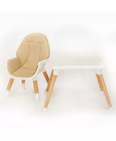 Meegroeiende Beige Kinderstoel 3-in-1 met Eetblad
