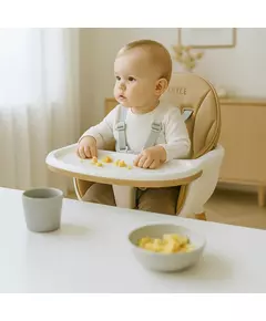 Meegroeiende Beige Kinderstoel 3-in-1 met Eetblad
