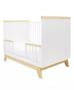 Modern Babybed - Wit/Natuurlijk - 120x60 cm - Veiligheid