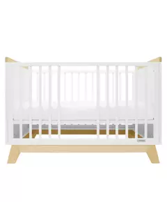 Modern Babybed - Wit/Natuurlijk - 120x60 cm - Veiligheid