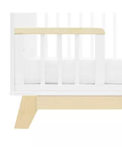 Modern Babybed - Wit/Natuurlijk - 120x60 cm - Veiligheid