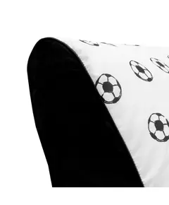 Kinderfauteuil - Zwart-wit - Voetbaldessin - Kindersofa