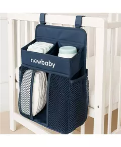 Donkerblauwe organizer voor autostoel en kinderwagen