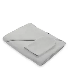 Babycape Set - Badstof met Washandje - Grijs