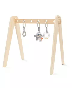 Houten Babygym met Bijtring en Rammelaar - Speelgoed