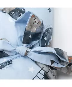 Wikkeldeken Teddyberen - Lichtblauw - 80x80 cm