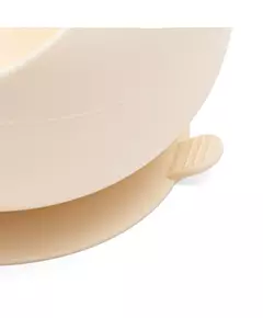 Siliconen Suction Kom - Veilig & Flexibel - Beige