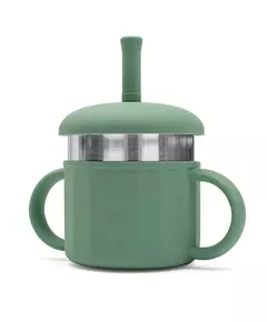 Groene 2in1 Drinkbeker van Siliconen voor Kinderen